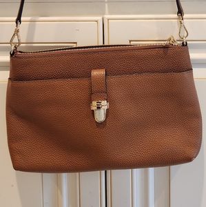Michael Michael Kors Brown Pebble Leather Crossbody